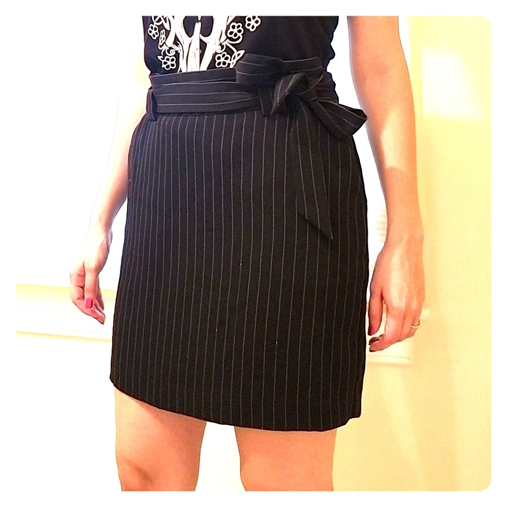 Express Pinstripe Pencil Skirt